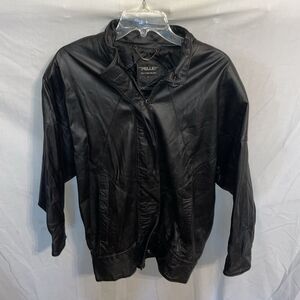 Pelle Men’s Vintage Jacket Size Medium Black Leather Outdoors Biker Streetwear